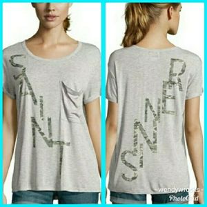 Haute Hippie Sinner & Saint Pocket Tee